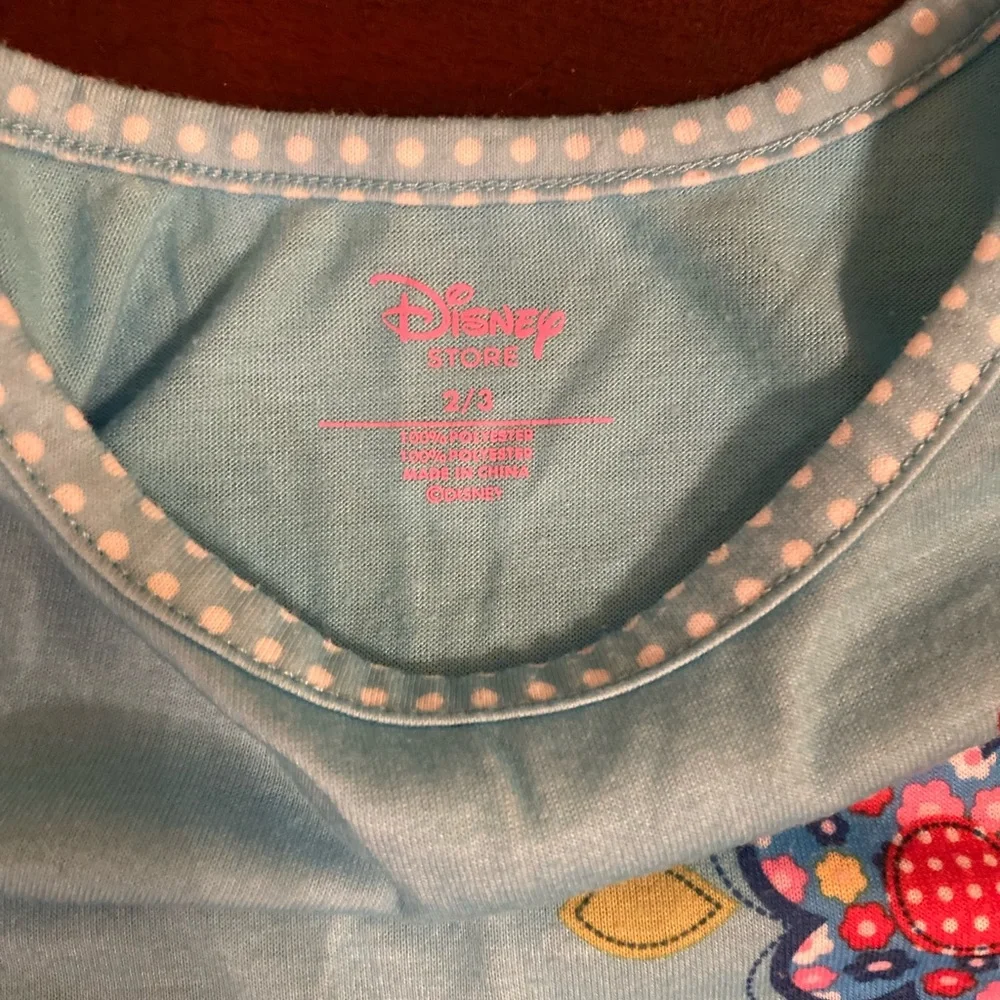 Mickey & Minnie Light Blue Nightgown Size 2/3 Disney Store